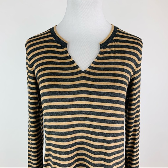 CAbi Striped Slant Tee Asymmetric Hem Style 3629 - Picture 3 of 10